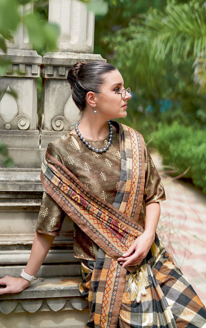 everyday fashion wear silk sari