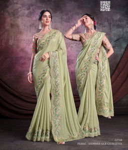 Mehendi Special Designer Latest Sari