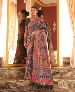 Partywear Paisley Embroidered Pashmina Sari