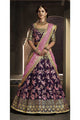 Amazing NAK5118 Bridal Pink Magenta Velvet Net Lehenga Choli - Fashion Nation