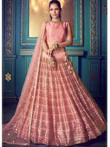 All Functions Wear Pink Net Latest Lehenga Choli - Fashion Nation