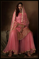 Engagement Wear Pink Net Occasion Special Sharara Suit for Online