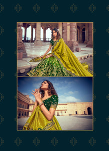 Mehendi Special Designer Shaded Green Lehenga Choli for Online Sales by Fashion Nation