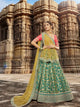Handpicked Nakkashi NAK5169 Bridal Blue Rani Jacquard Lehenga Choli - Fashion Nation