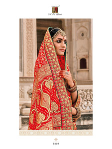 Bridal Wear Bandhej Patola Red Silk Saree for Online Sales by Fashion Nation
