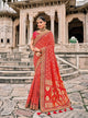 Bridal Wear Bandhej Patola Red Silk Saree by Fashion Nation