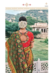 Mehendi Special Bandhej Patola Silk Saree at Best Prices by Fashion Nation