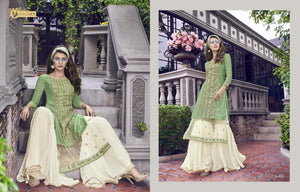 Trendy Double Layered Ethnic Kurta with Sharara at Cheapest Prices by Fashion Nation