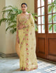 Lime Yellow Organza Designer Saree for Online Sales by Fashion Nation