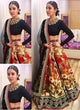 Designer Wear Anushka Sharma SN550 Bollywood Inspired Black Red Cream Multicoloured Silk Lehenga Choli - Fashion Nation