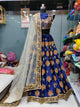 Designer JN02 Wedding Wear Navy Blue Cream Satin Silk Net Lehenga Choli - Fashion Nation