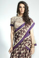 Stylish MIS01 Trendywear Purple Handloom Silk Saree - Fashion Nation