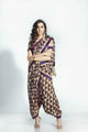 Stylish MIS01 Trendywear Purple Handloom Silk Saree - Fashion Nation