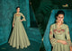 Amazing ROZ51018C Indo Western Green Silk Floor Length Gown - Fashion Nation