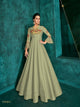 Amazing ROZ51018C Indo Western Green Silk Floor Length Gown - Fashion Nation