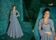Amazing ROZ51018C Indo Western Green Silk Floor Length Gown - Fashion Nation