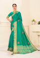 Party Function Green Silk Designer Saree with Blouse by Fashion Nation