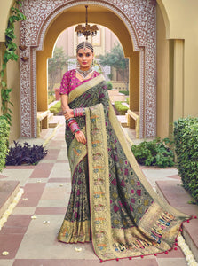 Evening Sangeet Wear Bandhej Saree