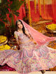 Function Special Off-White Multicolour Organza Lehenga Choli for Online