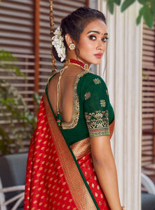 Marriage Wear Jacquard Silk Saree