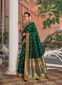 Sangeet Wear Silk Paithani Weaving Saree
