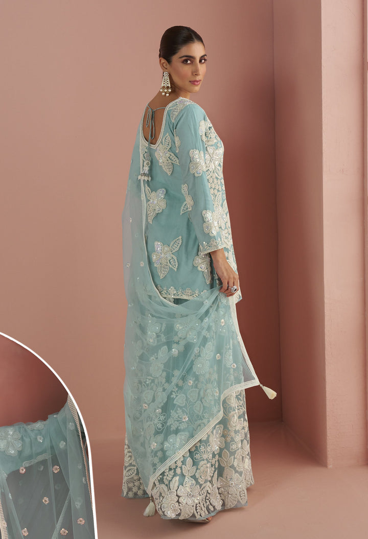 aqua net pearls embroidered trendy dress