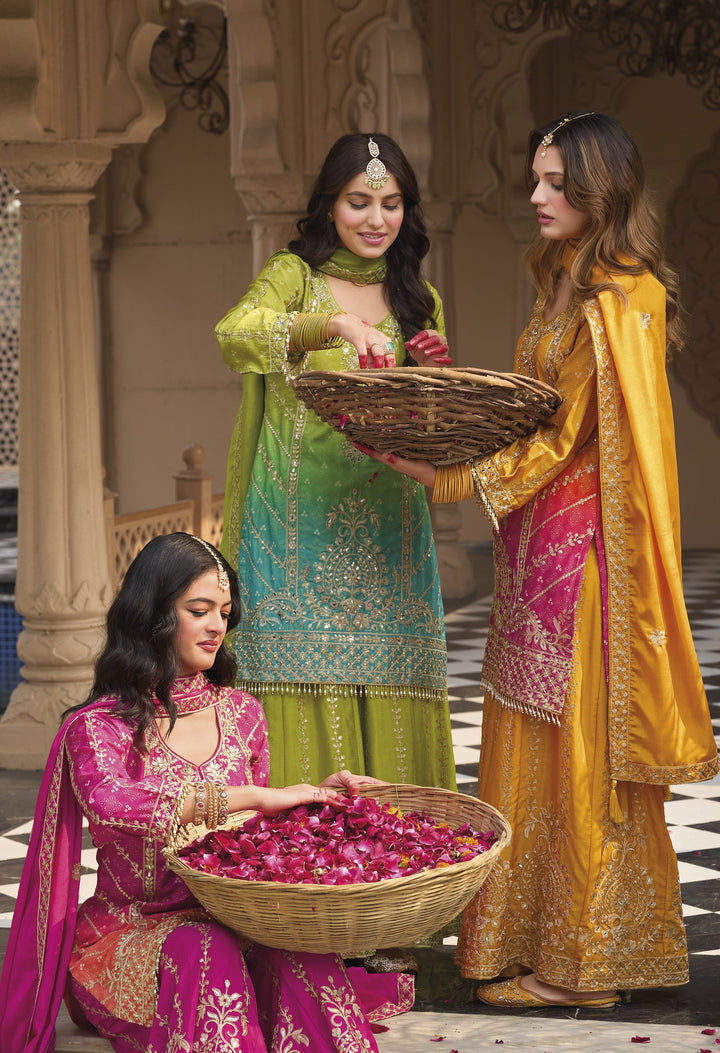 festive resort day wear bandhej dress