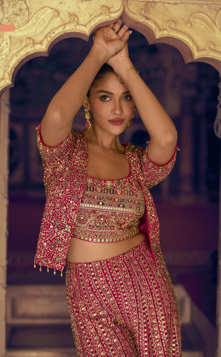 sequins embroidered designer outfit apt for marriage parties