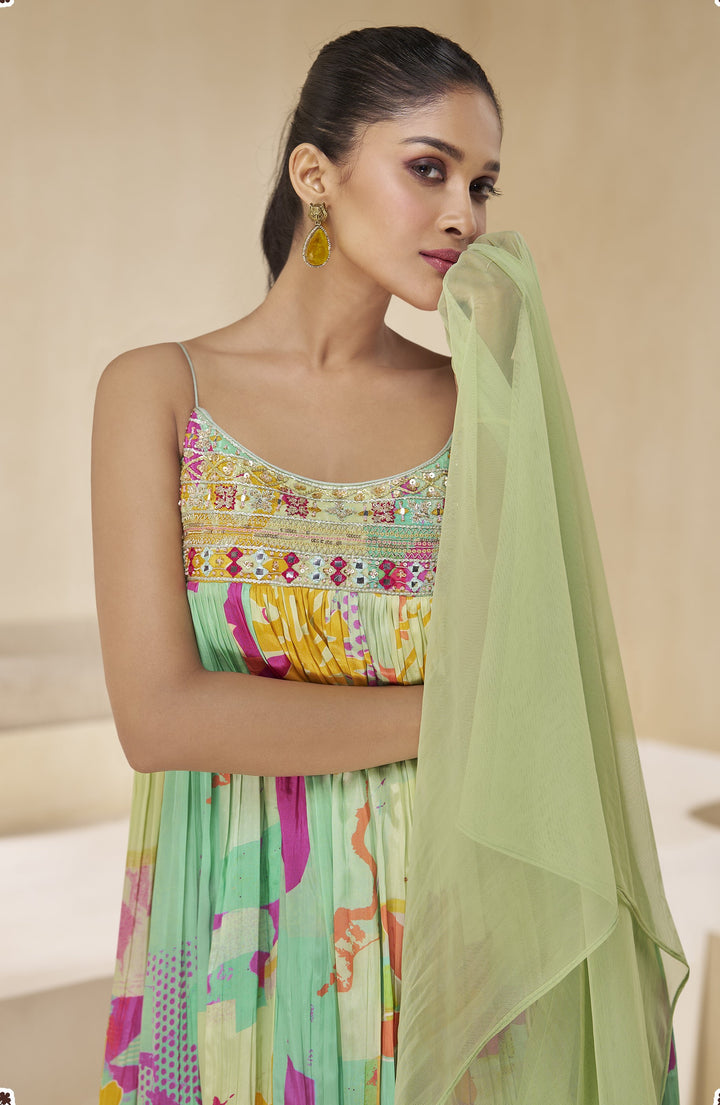 breezy beach wear colorful sharara suit