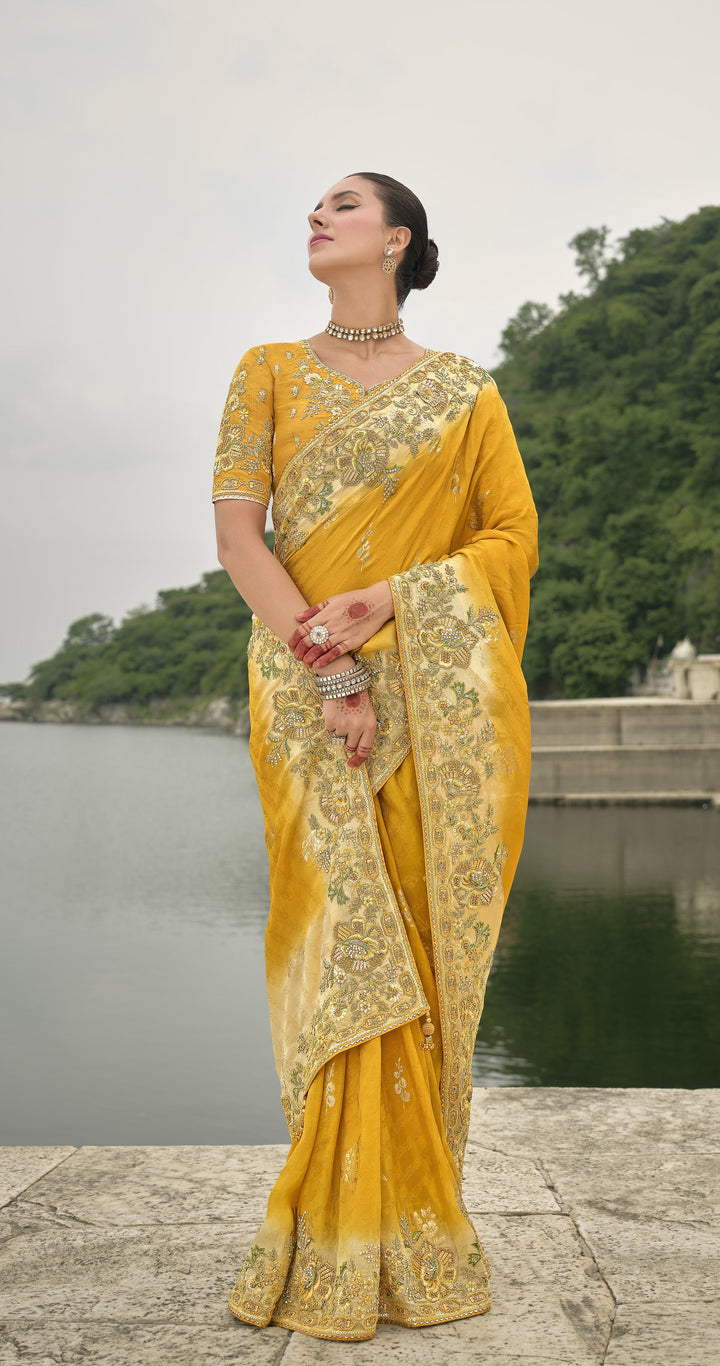 engagement wear designer sari