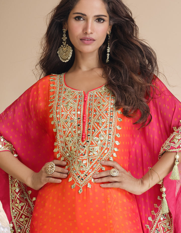 sangeet partywear kaftan pant set