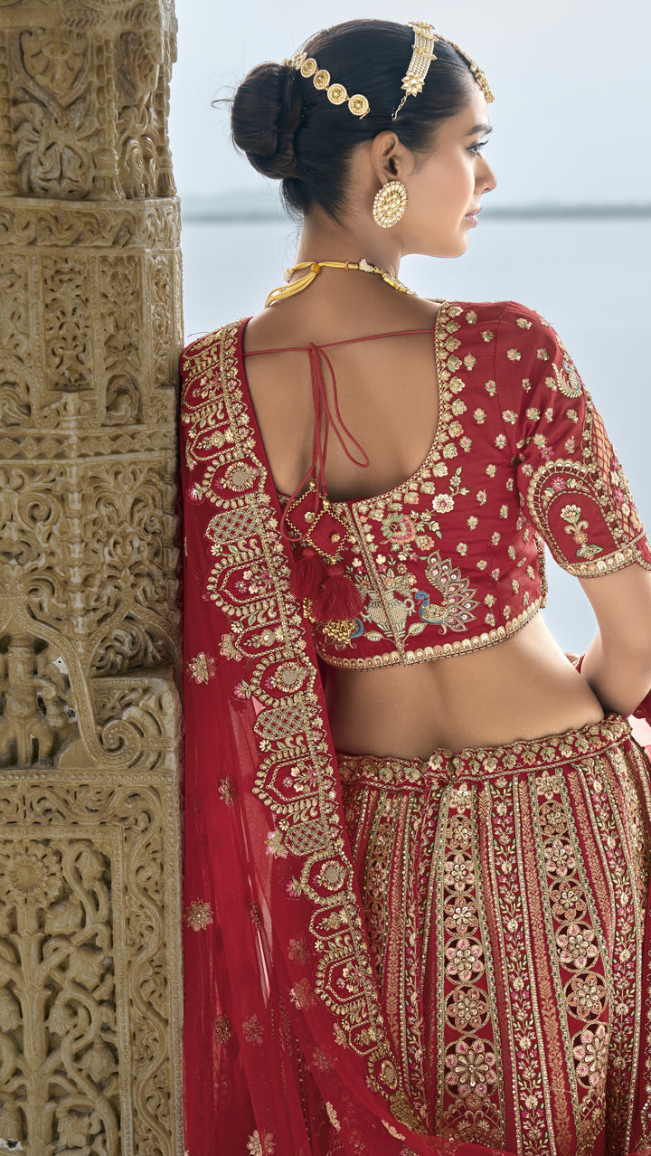 traditional reception wear in red