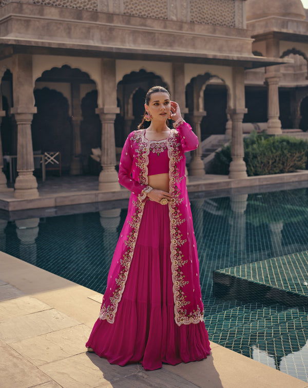 designer partywear in pink