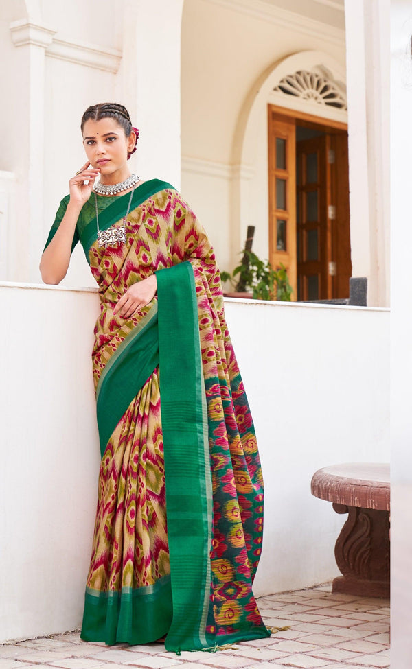 Shaadi Functions Wear Pochampally Silk Saree - Fashion Nation