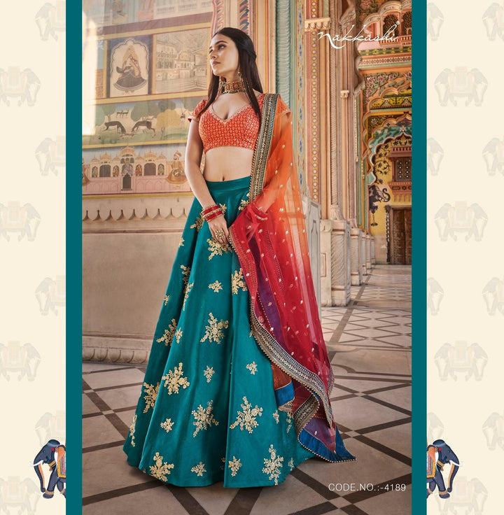 Engagement Wear Nakkashi Designer Lehenga Choli - Fashion Nation