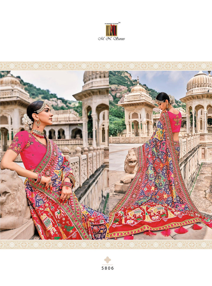 Reception Wear Patan Patola Silk Saree - Fashion Nation