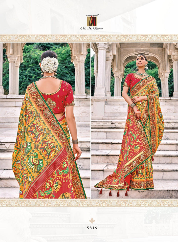 Haldi Function Wear Patan Patola Silk Saree - Fashion Nation