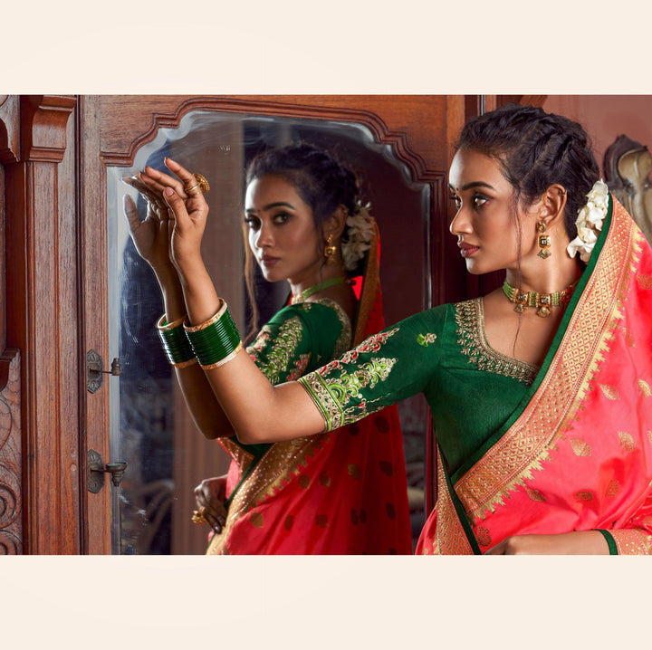 Engagement Wear Silk Weaving Saree - Fashion Nation