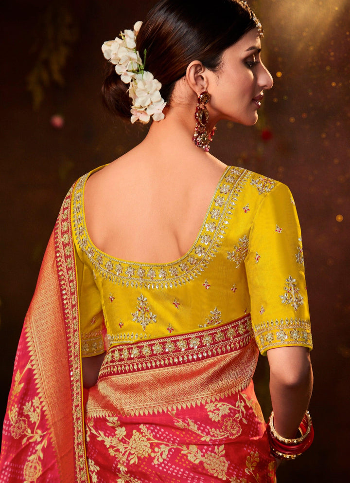 Marriage Functions Wear Bandhani Saree - Fashion Nation