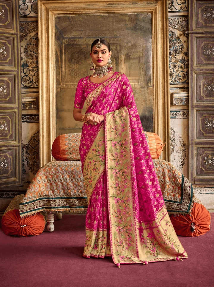 Sangeet Special Silk Embroidered Saree - Fashion Nation