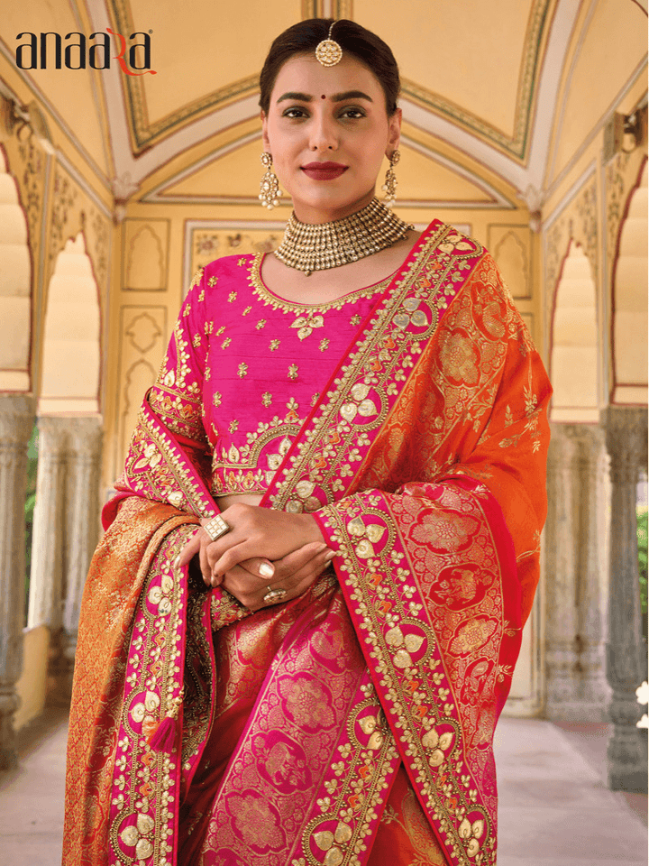 Sangeet Wear Silk Gota Patti Sari - Fashion Nation