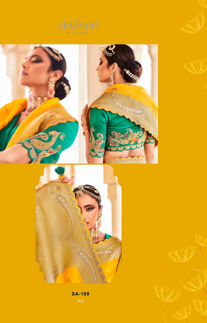 Haldi Function Wear Silk Saree - Fashion Nation